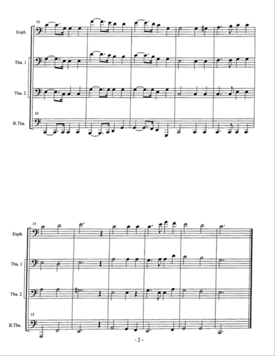 Four Polkas Tuba Quartet scores gallery preview page 4