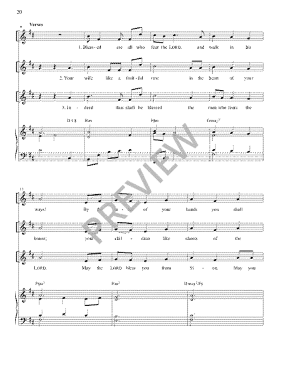 The Lyric Psalter, Year B Easy Piano scores gallery preview page 22