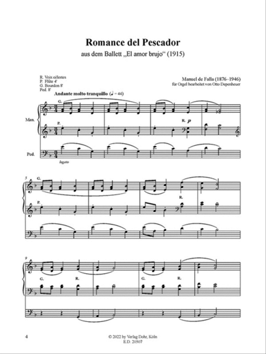Zwei Sätze aus dem Ballett 