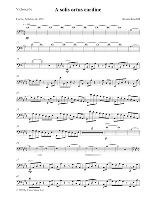 A solis ortus cardine (Downloadable Violoncello Part)