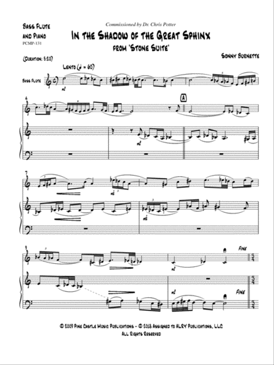 In the Shadow of the Great Sphinx for Bass Flute and Piano Flute scores gallery preview page 2