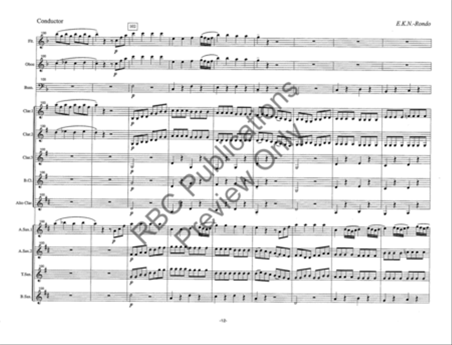 Eine Kleine Nachtmusik4Th Movement Woodwind Choir Octavo scores gallery preview page 14