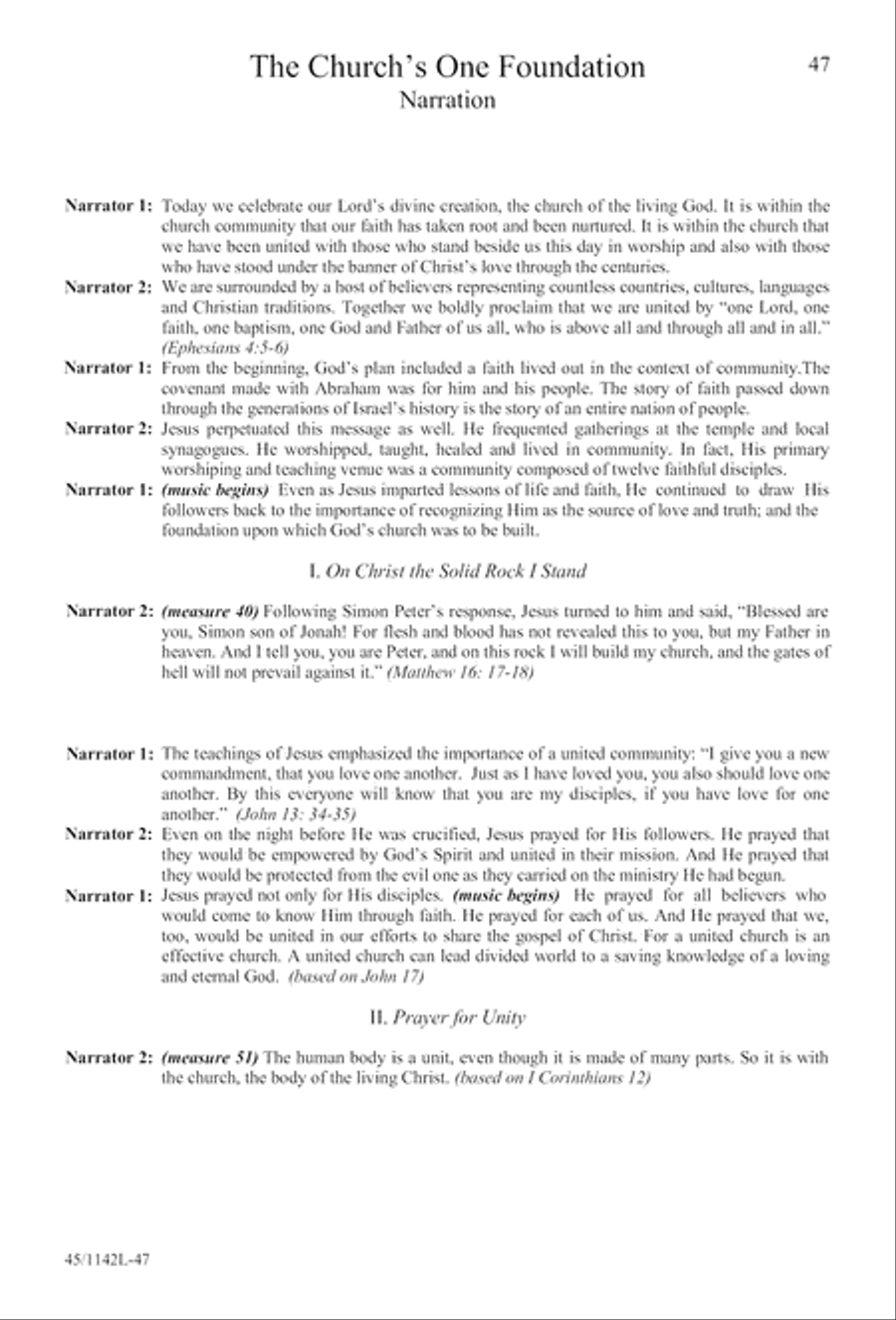 The Church's One Foundation 4-Part scores gallery preview page 49