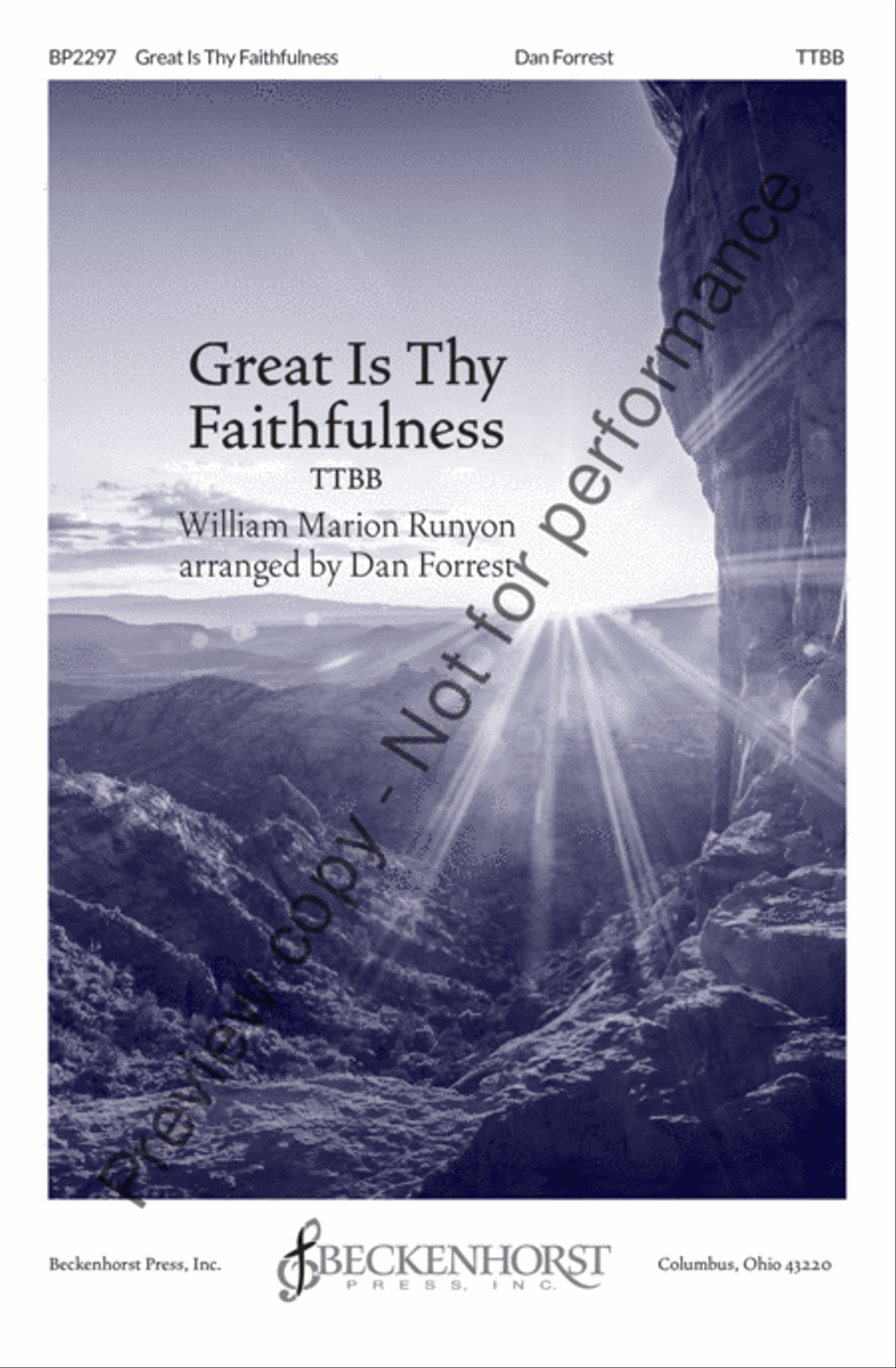 Great Is Thy Faithfulness - Forrest - TTBB TTBB scores gallery preview page 2