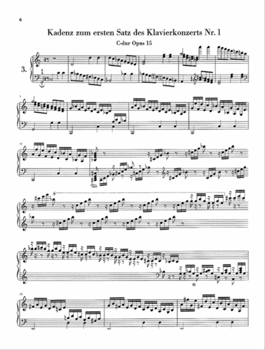 Cadenzas in the Piano Concertos Piano Solo scores gallery preview page 4