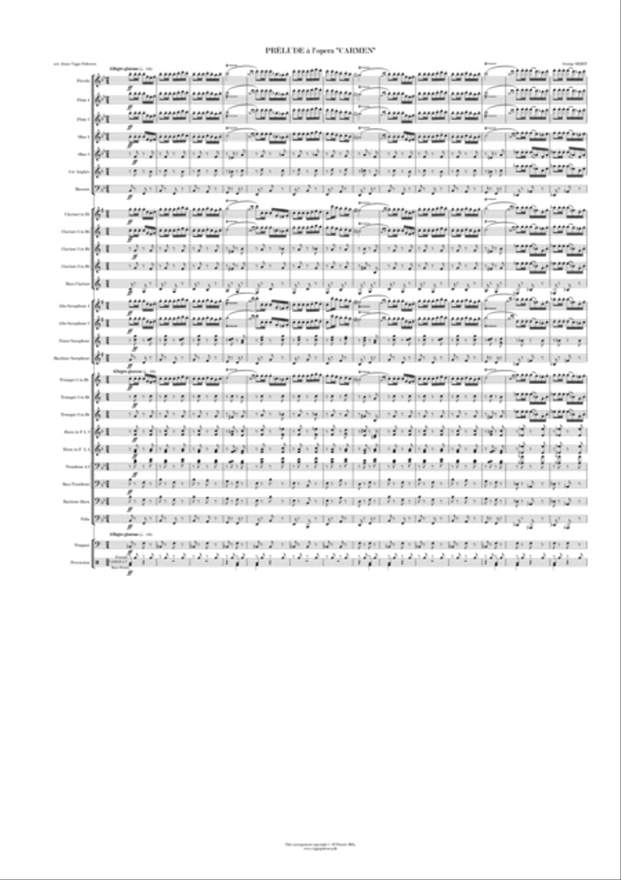 Prélude a l'opera CARMEN Concert Band scores gallery preview page 2