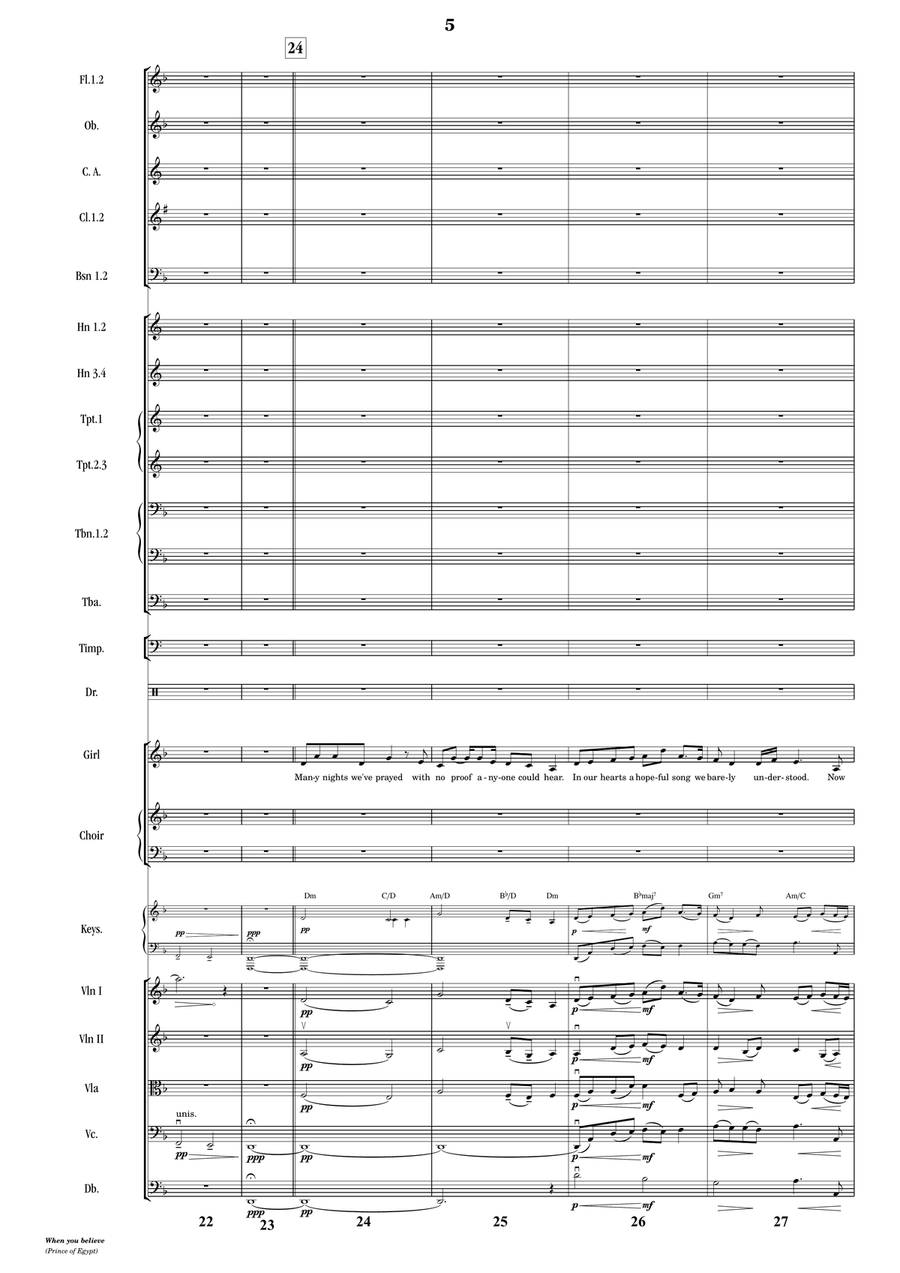When You Believe Full Orchestra scores gallery preview page 5