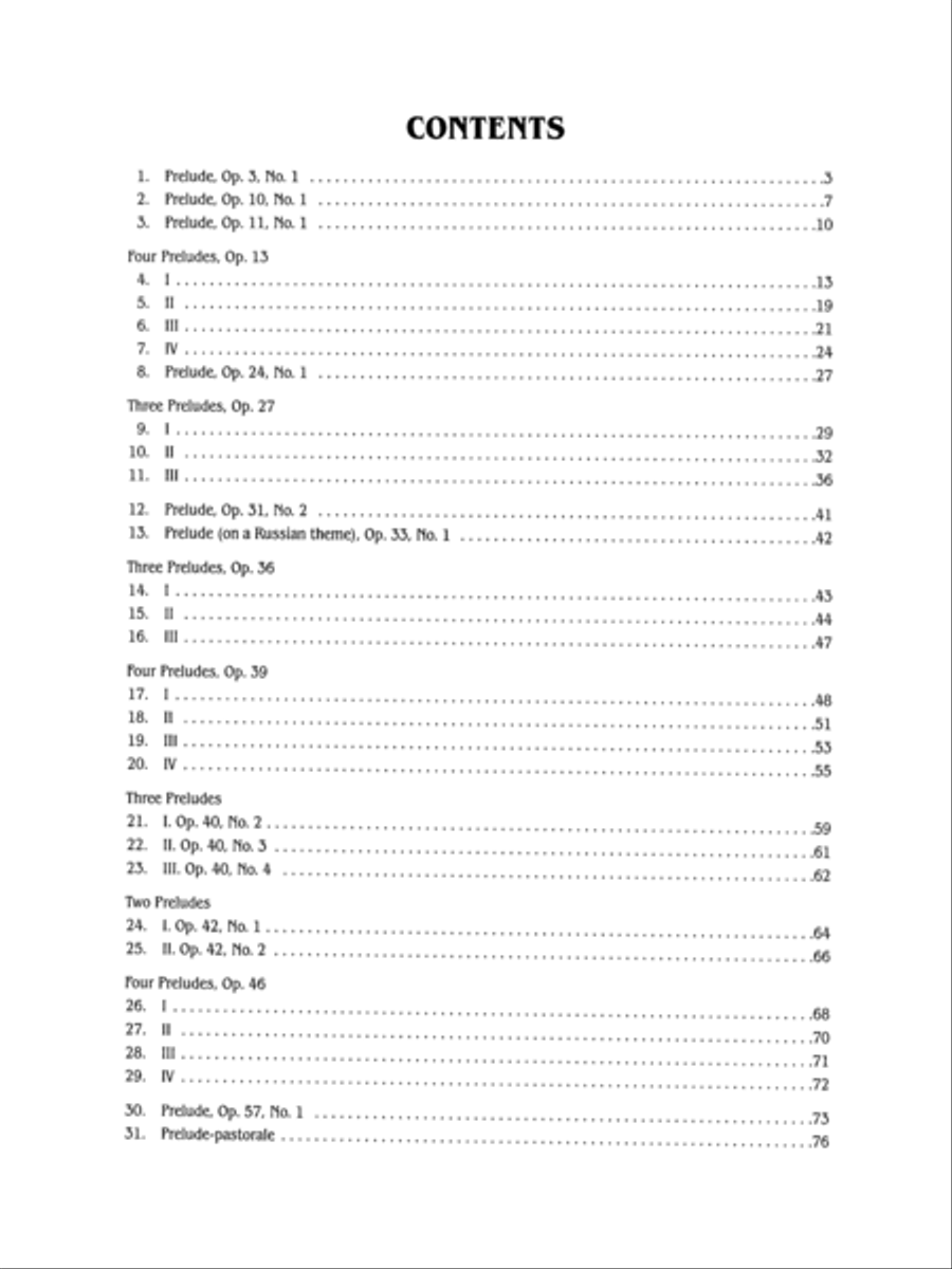 Preludes Piano Solo scores gallery preview page 3