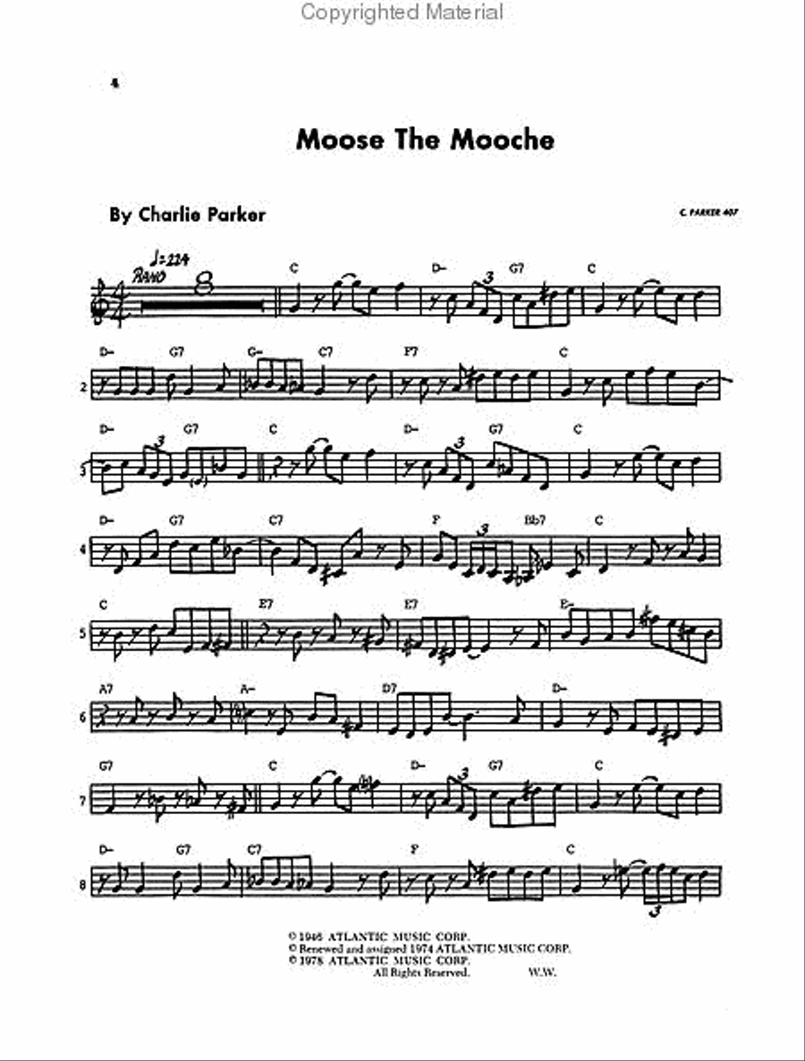 Charlie Parker – Omnibook B-Flat Instrument scores gallery preview page 3