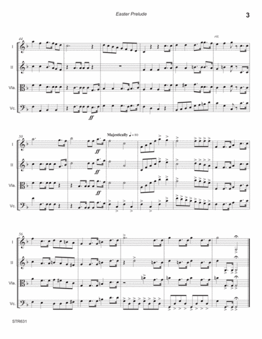 EASTER PRELUDE - String Quartet - unaccompanied (Grade 3) image number null