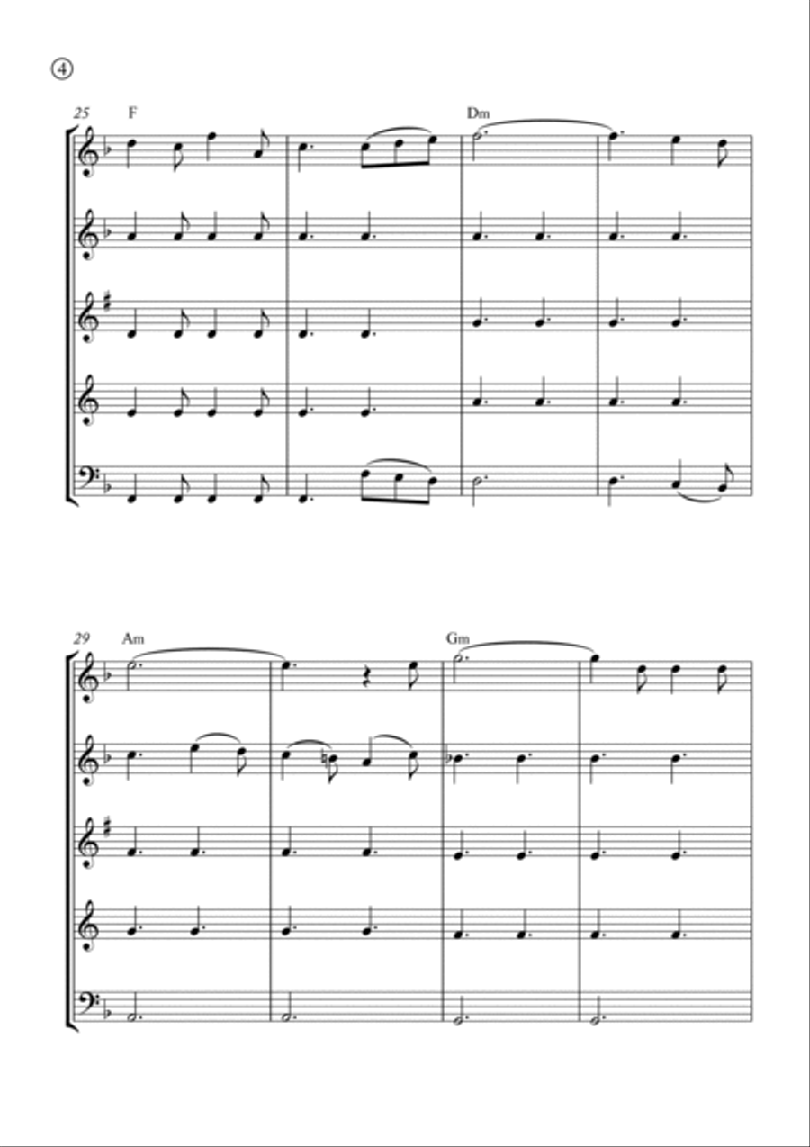 Oh Holy night Woodwind Quintet scores gallery preview page 4