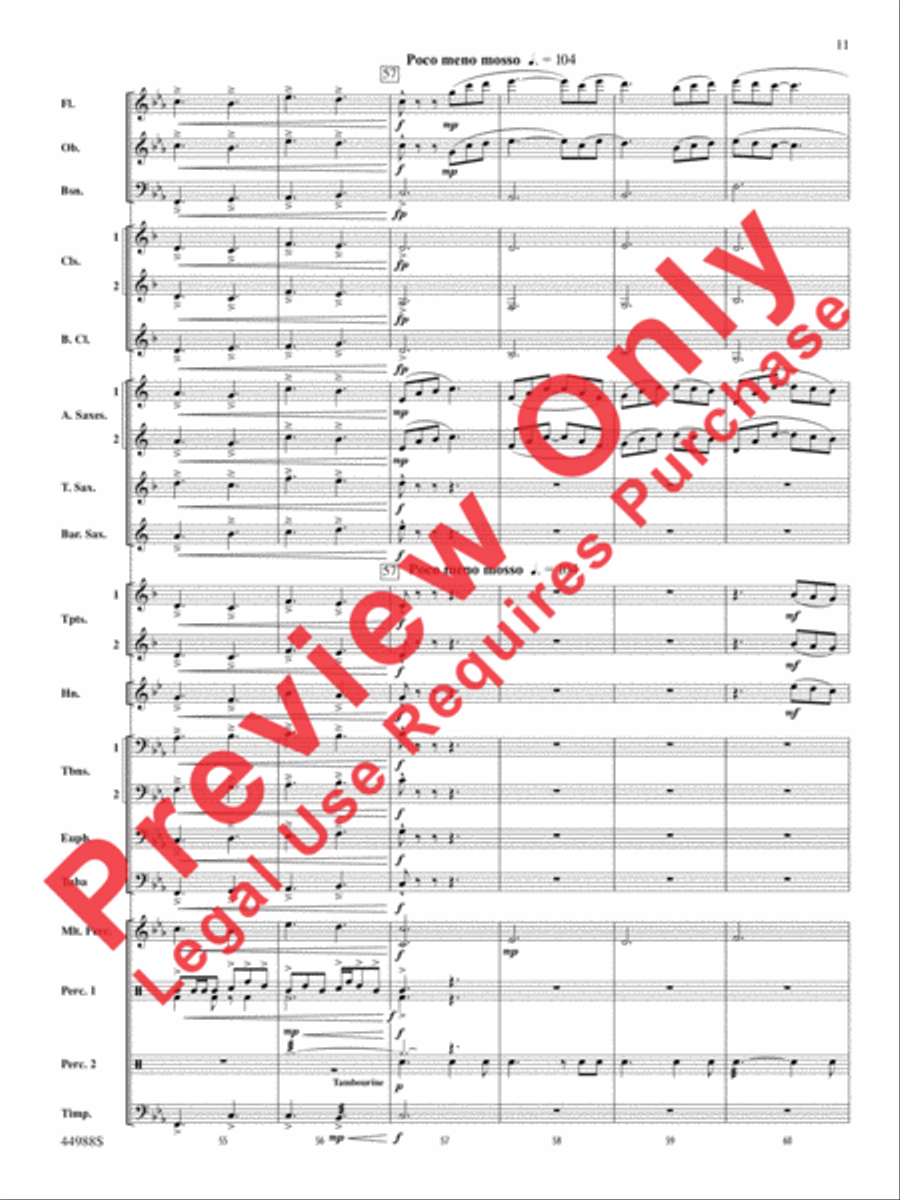 Escape from Dead Raider's Hollow Concert Band scores gallery preview page 12