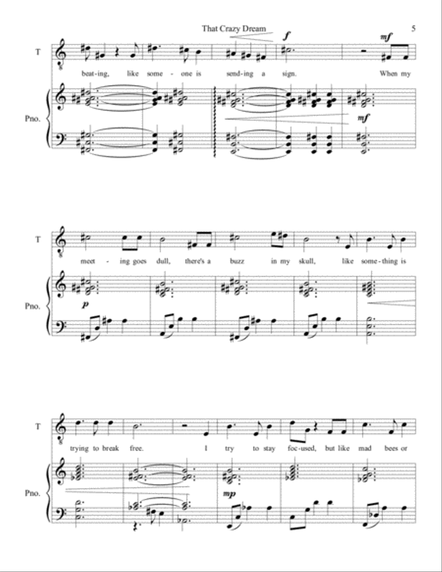 That Crazy Dream Tenor Voice scores gallery preview page 5