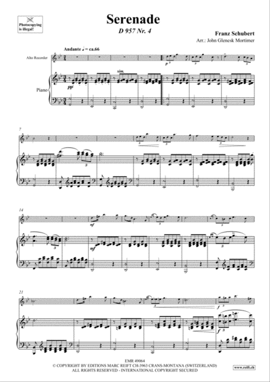 Serenade Alto Recorder scores gallery preview page 3