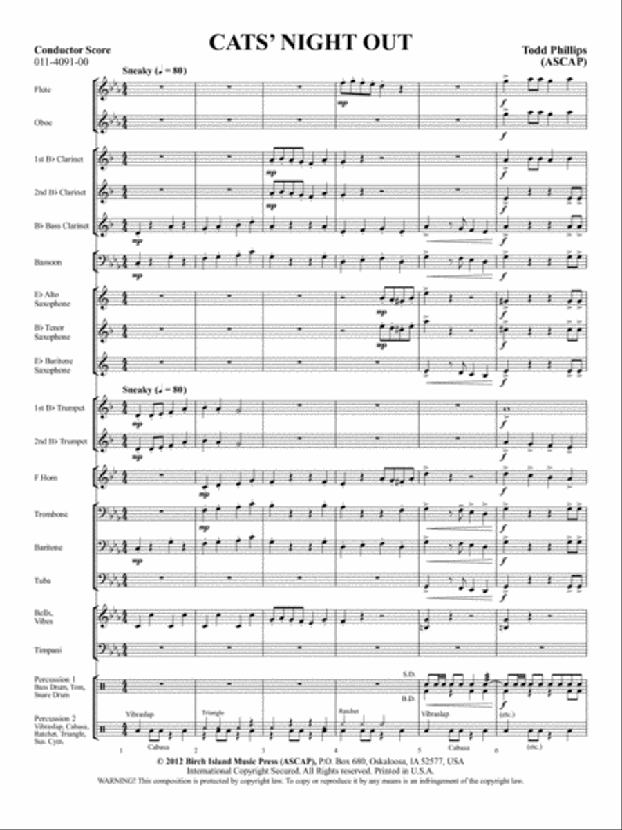 Cats' Night Out Concert Band scores gallery preview page 2
