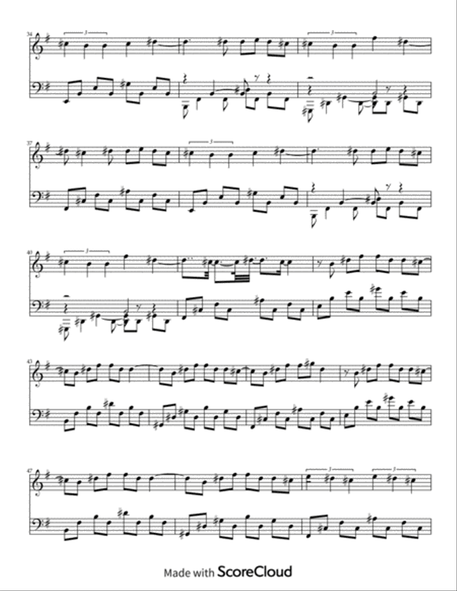 Payphone Piano Solo scores gallery preview page 3