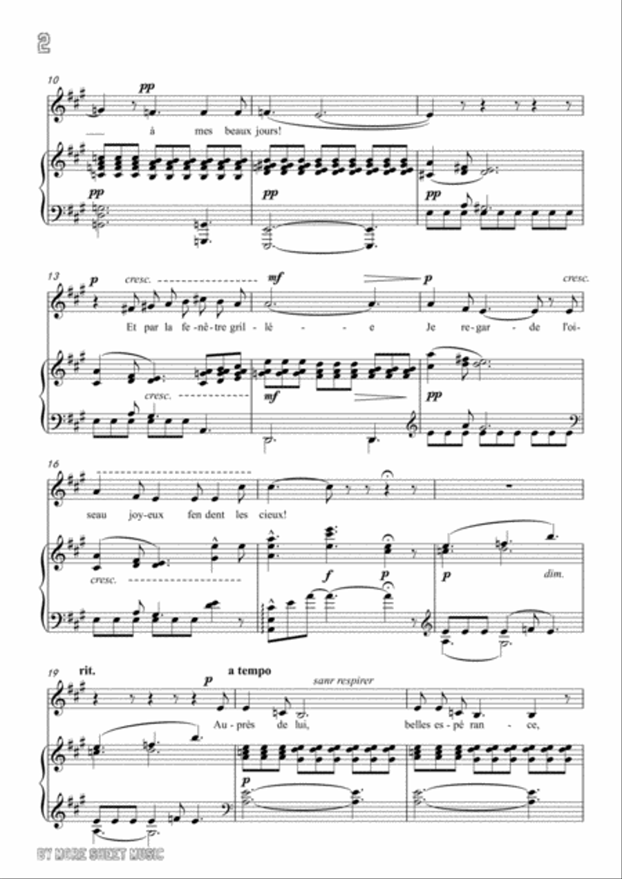 Lalo-L'esclave in A Major,for Voice and Piano Voice Solo scores gallery preview page 4