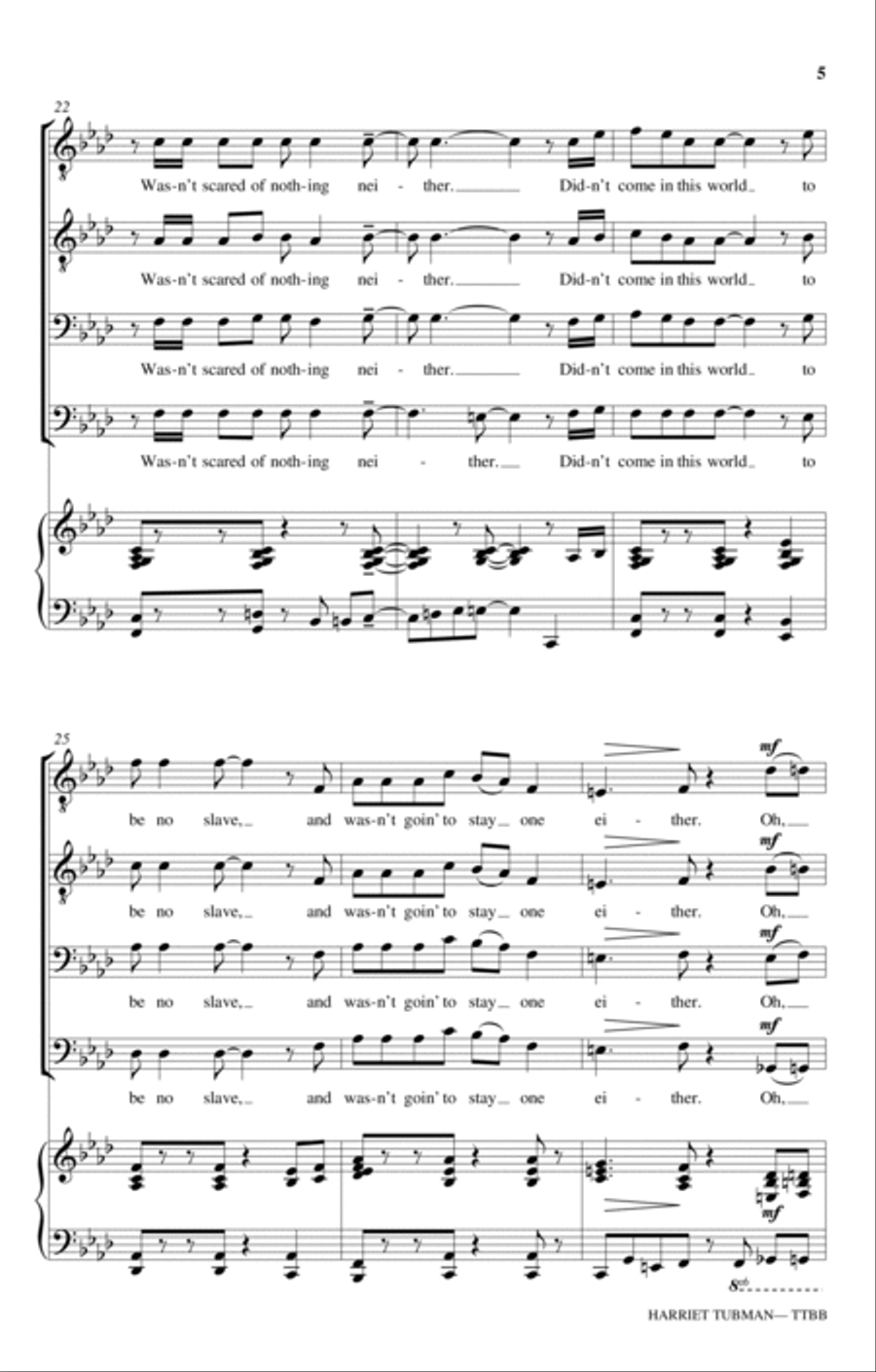 Harriet Tubman Harriet Tubman TTBB scores gallery preview page 5