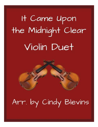 Book cover for It Came Upon the Midnight Clear, for Violin Duet