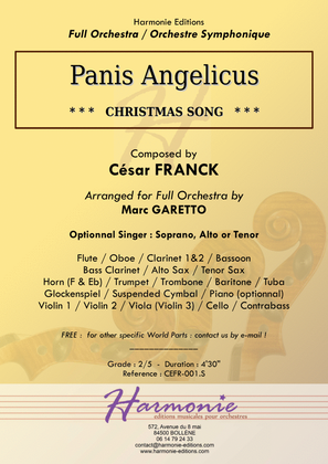 PANIS ANGELICUS - César Franck - FULL ORCHESTRA (Optionnal Soprano/Tenor Singer)
