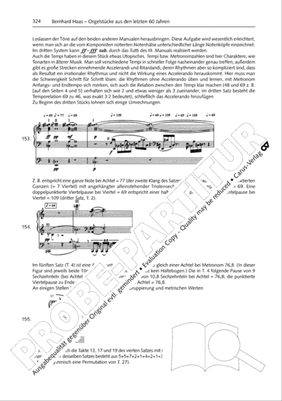 Orgelschule zur historischen Auffuhrungspraxis Organ Solo scores gallery preview page 325