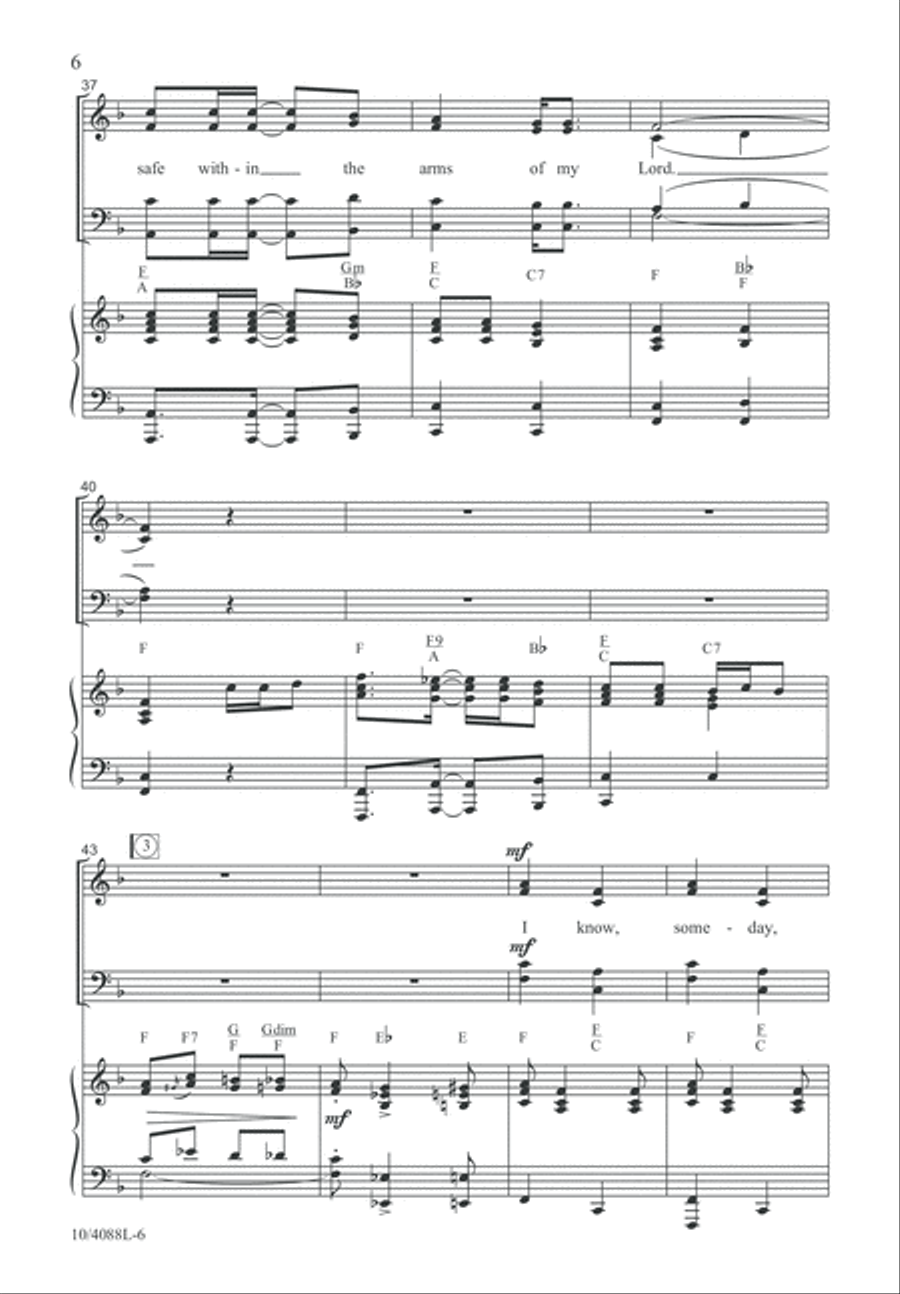 Safe Within the Arms 4-Part scores gallery preview page 6