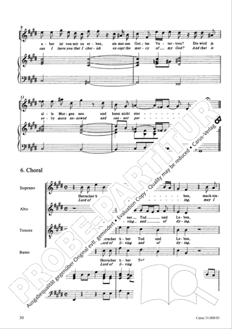 O my God, when shall I perish (Liebster Gott, wenn werd ich sterben) 4-Part scores gallery preview page 35