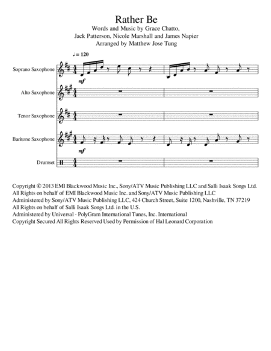 Rather Be Small Ensemble scores gallery preview page 1