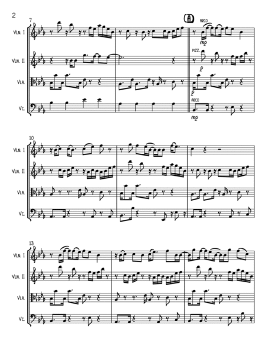 Fireflies String Quartet scores gallery preview page 2