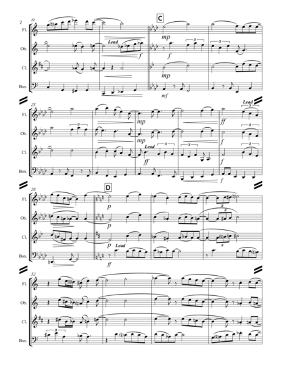Dream A Little Dream Of Me Woodwind Quartet scores gallery preview page 3
