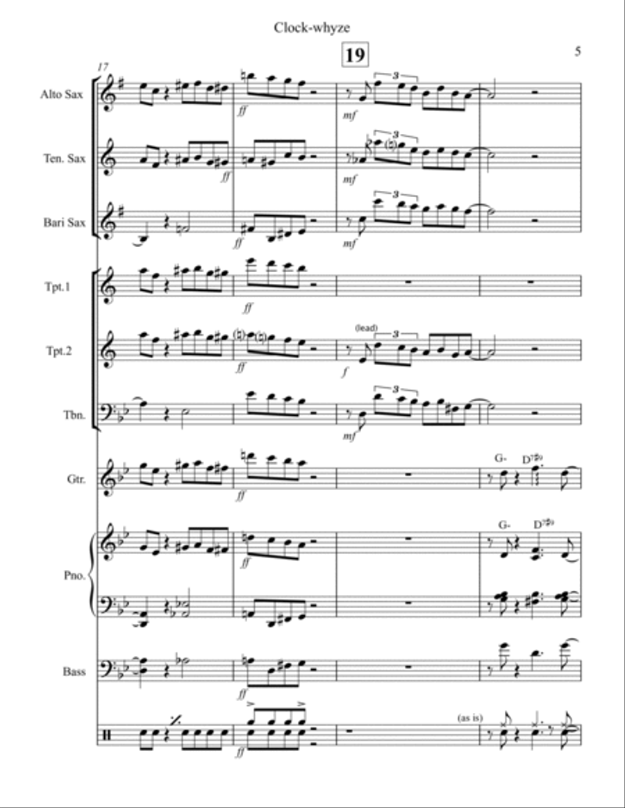 Clock-whyze Clock-whyze Large Ensemble scores gallery preview page 5