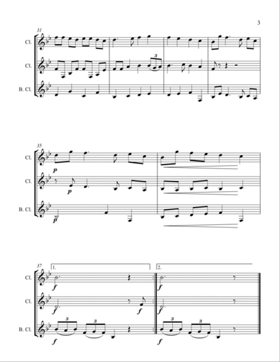 Marsch Marsch Clarinet Solo scores gallery preview page 3
