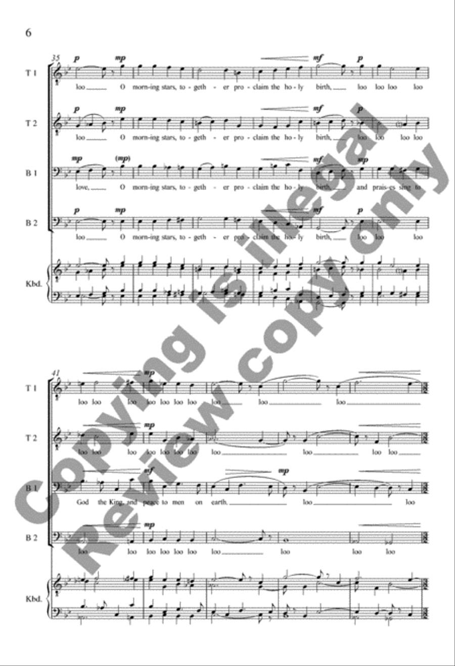 O Little Town of Bethlehem TTBB scores gallery preview page 6
