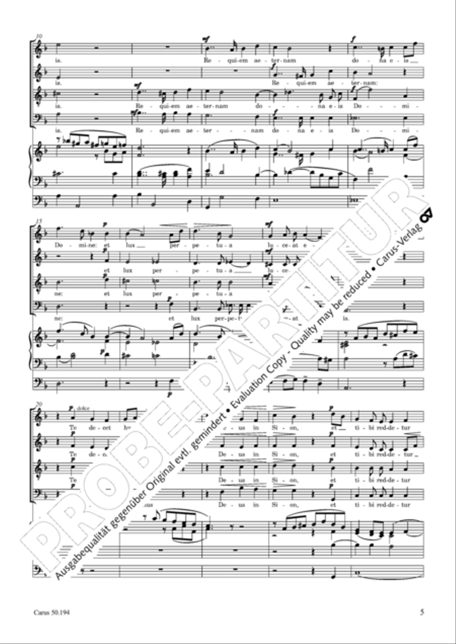 Requiem in D minor 4-Part scores gallery preview page 6