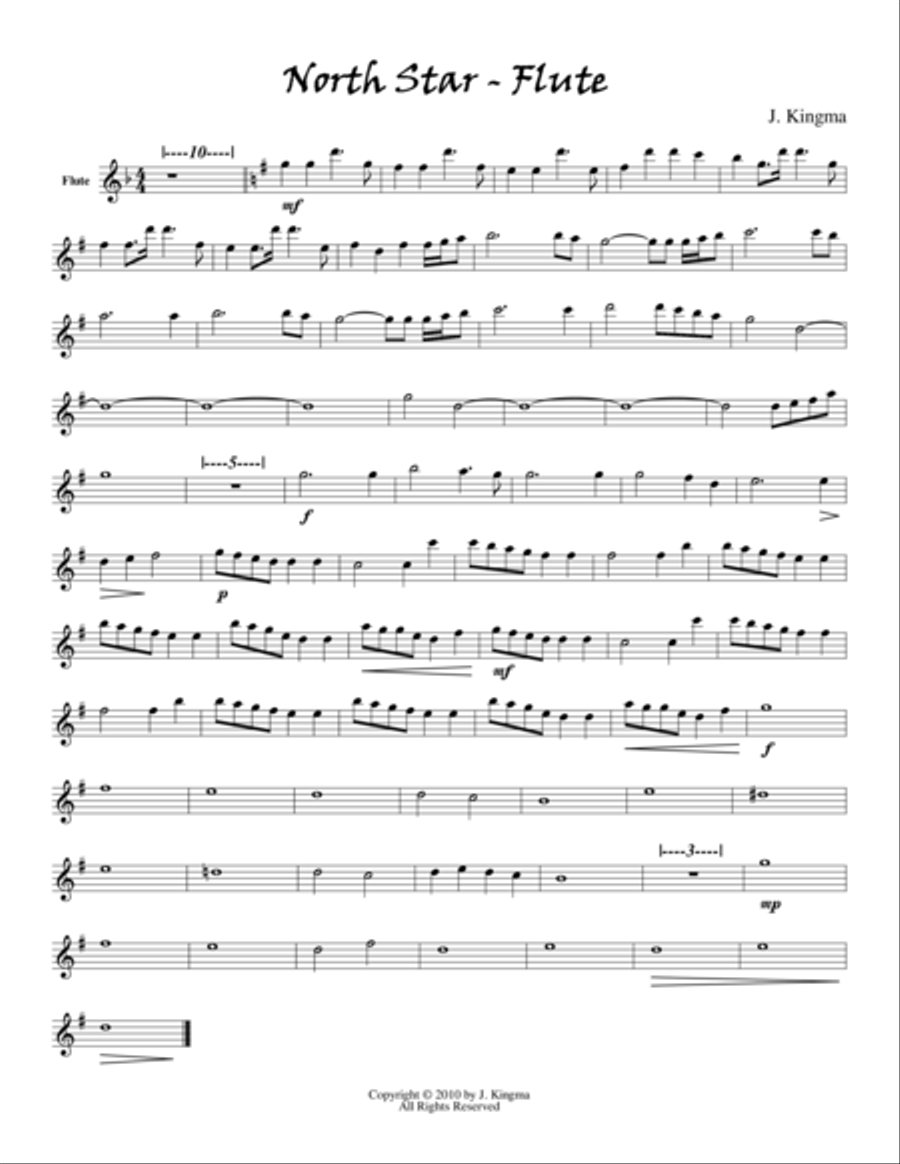 North Star - Flute Flute Solo scores gallery preview page 1