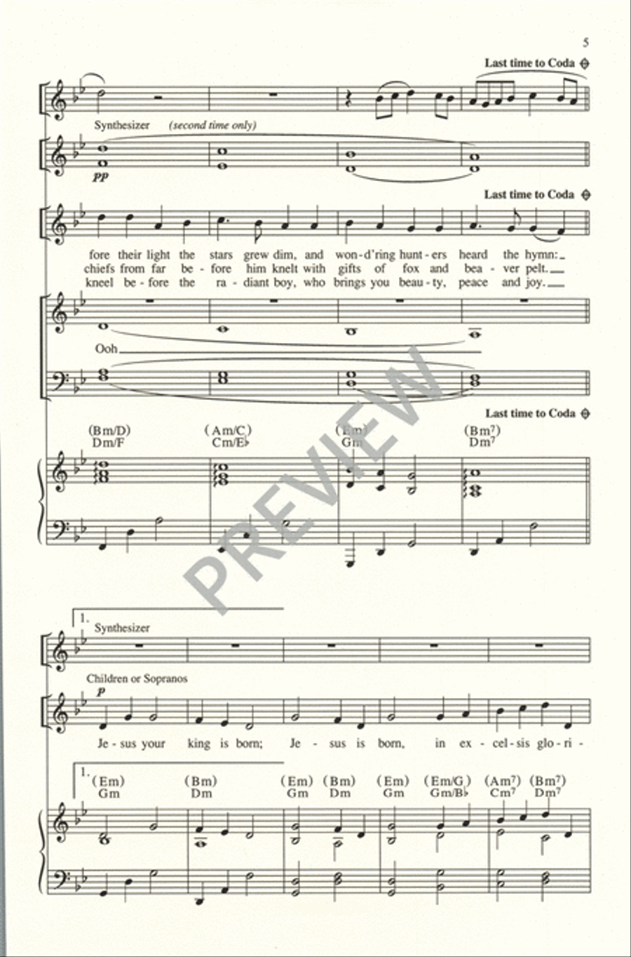 ’Twas in the Moon of Wintertime 4-Part scores gallery preview page 6