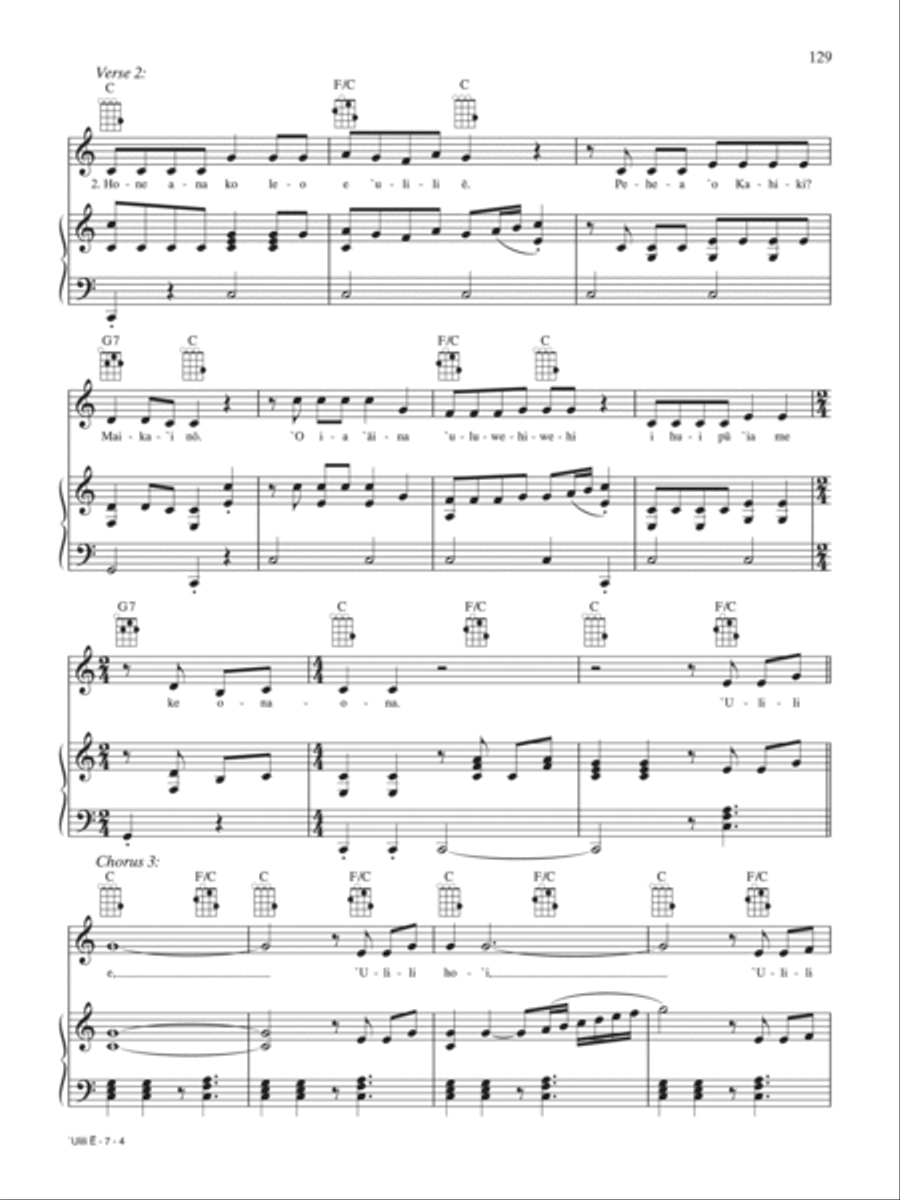 ‘Ulili E Piano, Vocal, Guitar scores gallery preview page 4