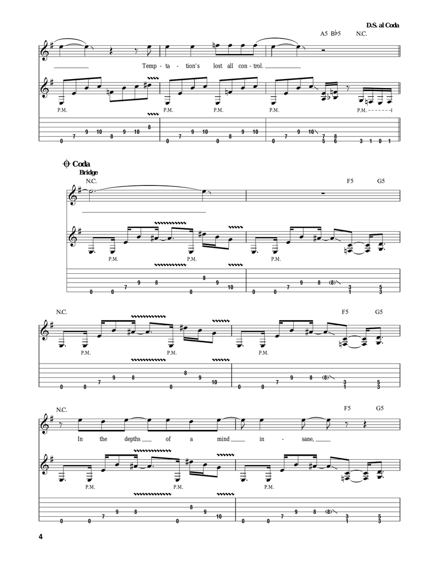 Dead Skin Mask Electric Guitar scores gallery preview page 4