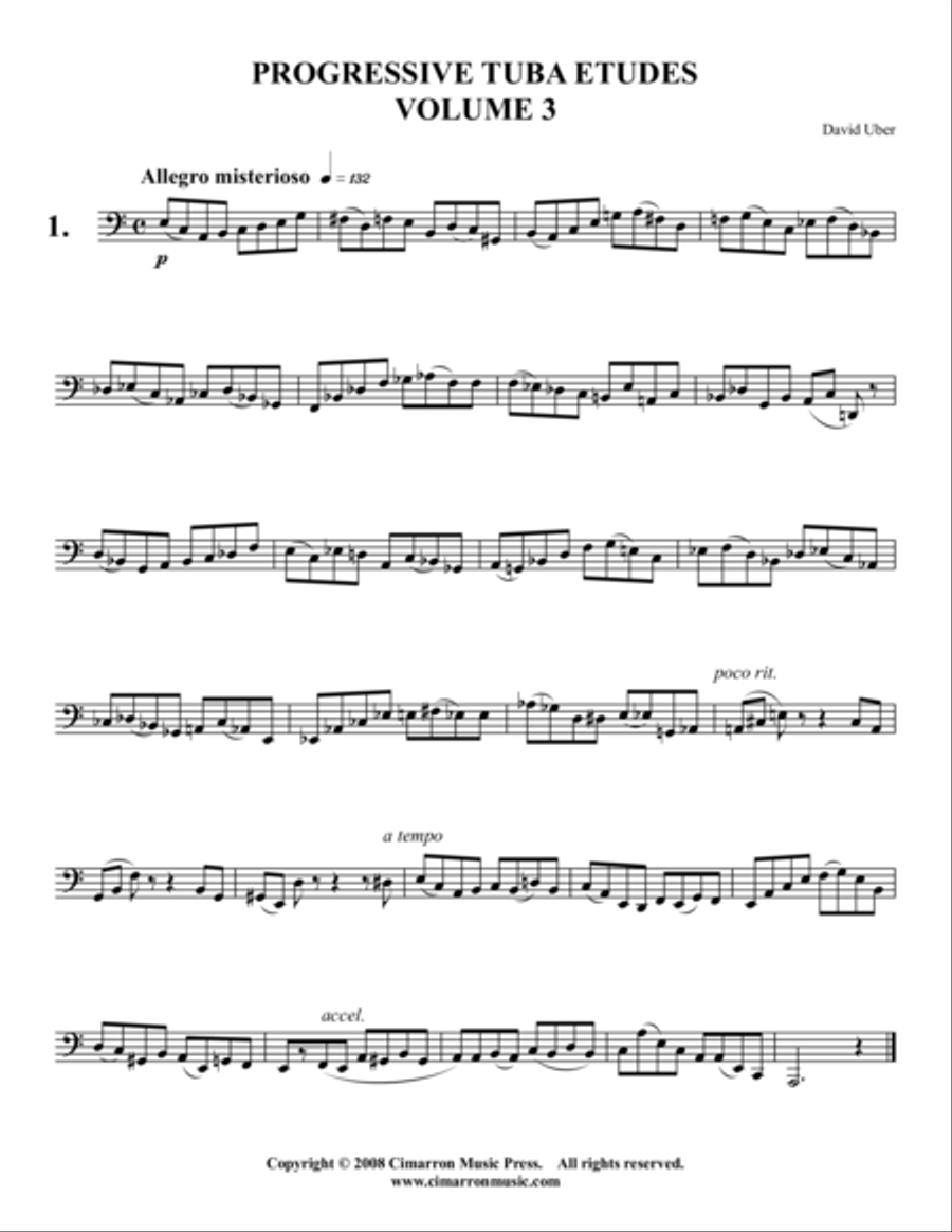 Progressive Etudes for Tuba, Vol. 3