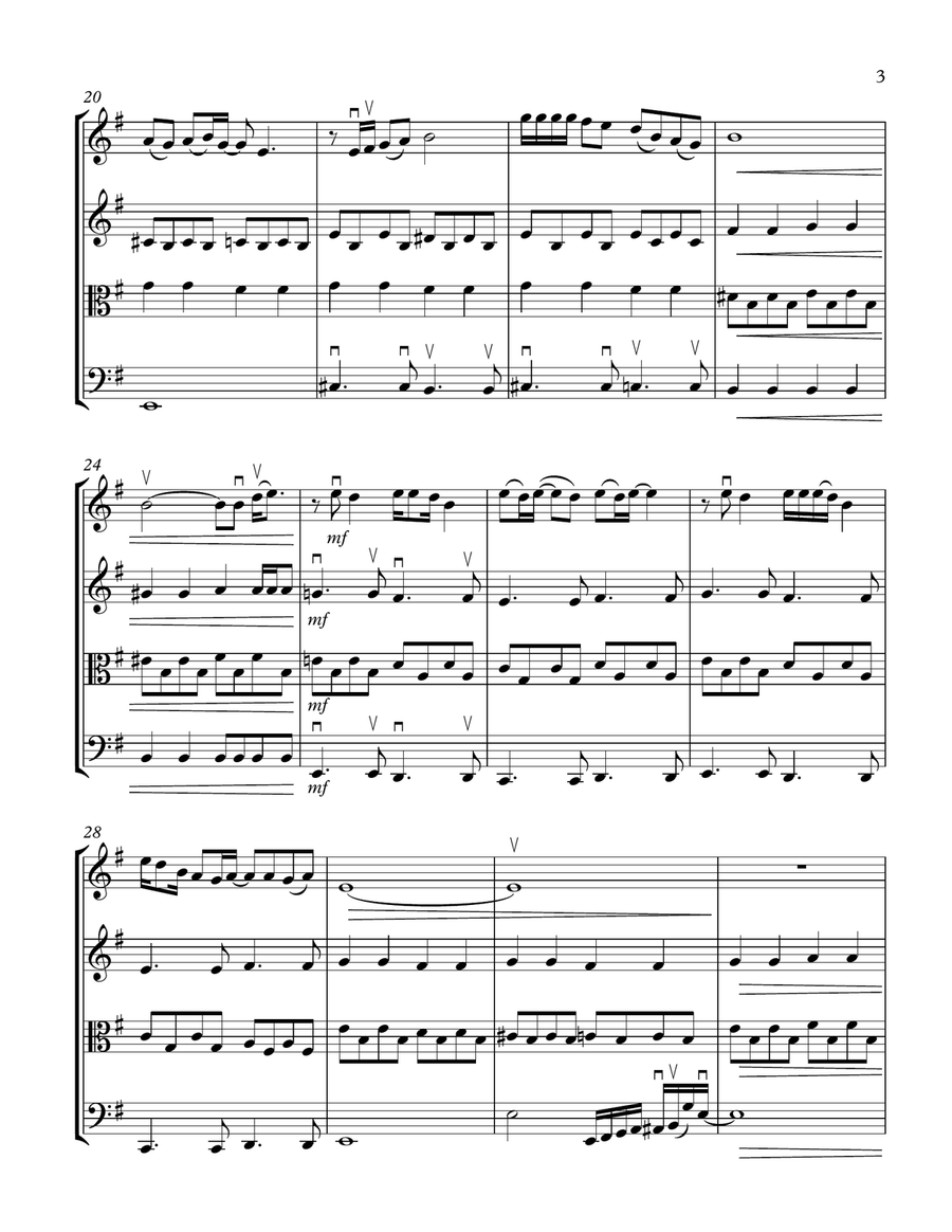 Dream On String Quartet scores gallery preview page 3