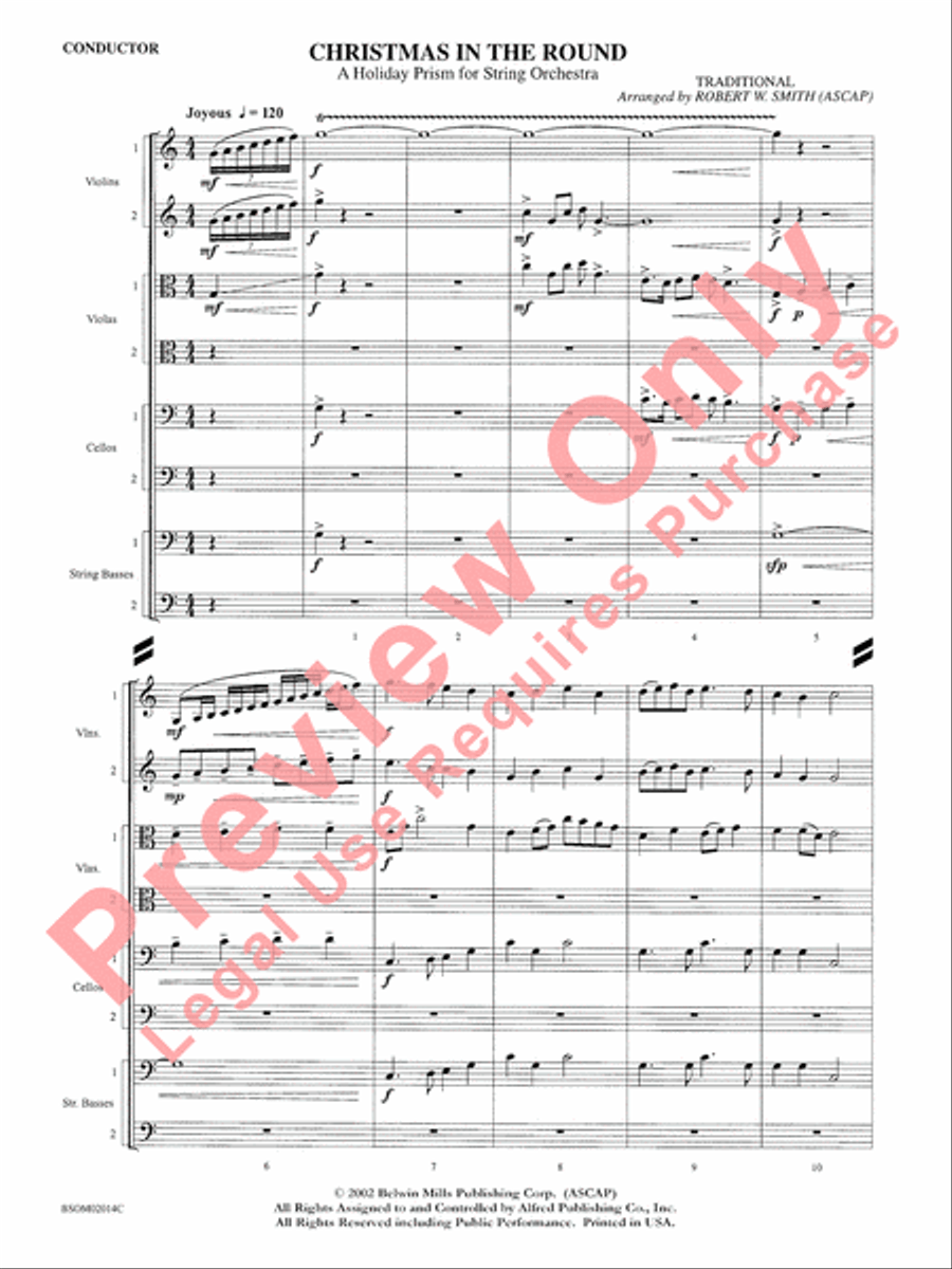 Christmas in the Round (A Holiday Prism for String Orchestra) String Orchestra scores gallery preview page 3