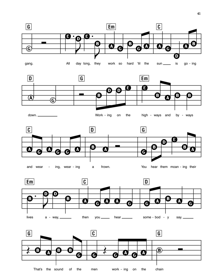Chain Gang Electronic Keyboard scores gallery preview page 3