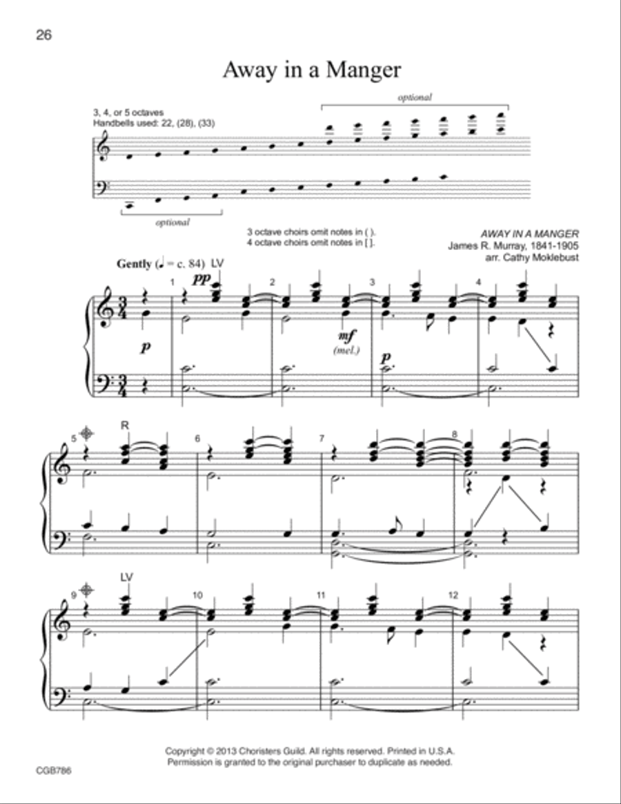 Celebrate the Season: Reproducible Advent and Christmas Carols (3-5 octaves) 5-Octaves scores gallery preview page 11