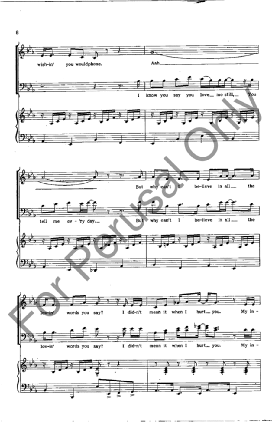 I Didn't Mean It I Didn't Mean It 4-Part scores gallery preview page 8