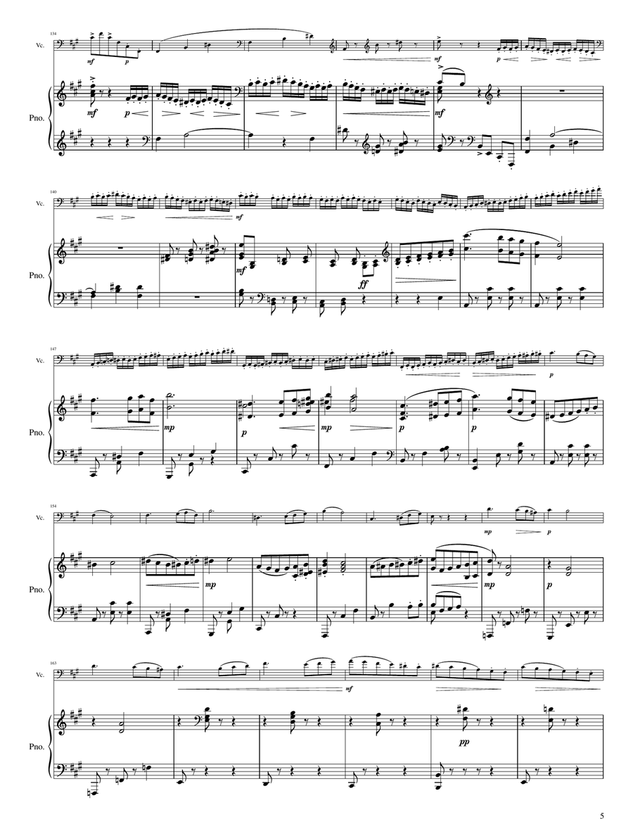 Symphony #5 - Valse (3rd movement) Chamber Music scores gallery preview page 5