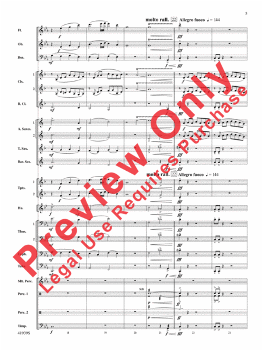 Storm Warning! Concert Band scores gallery preview page 6