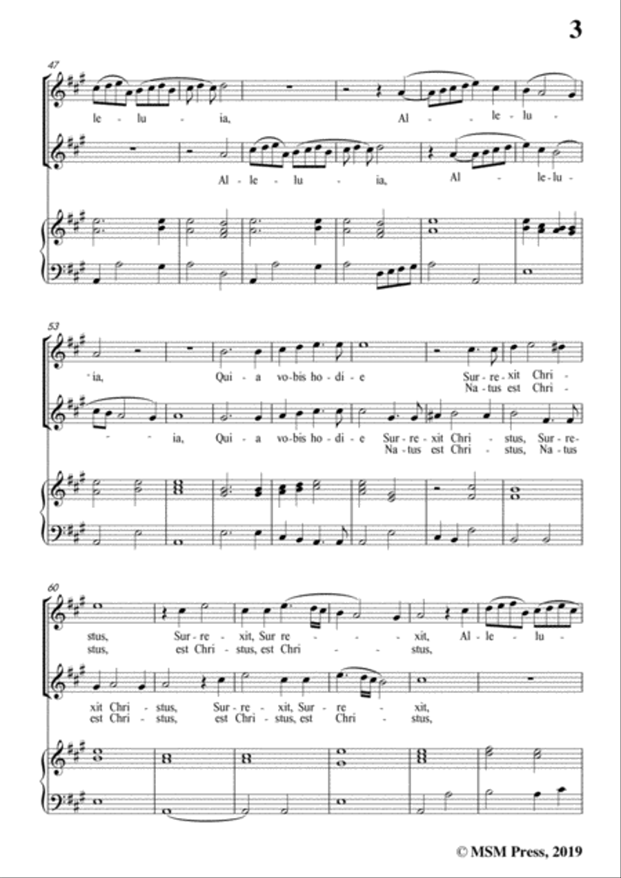 Leoni-Ecce annuntio vobis,in A Major,for two Voices&Piano SSA scores gallery preview page 5