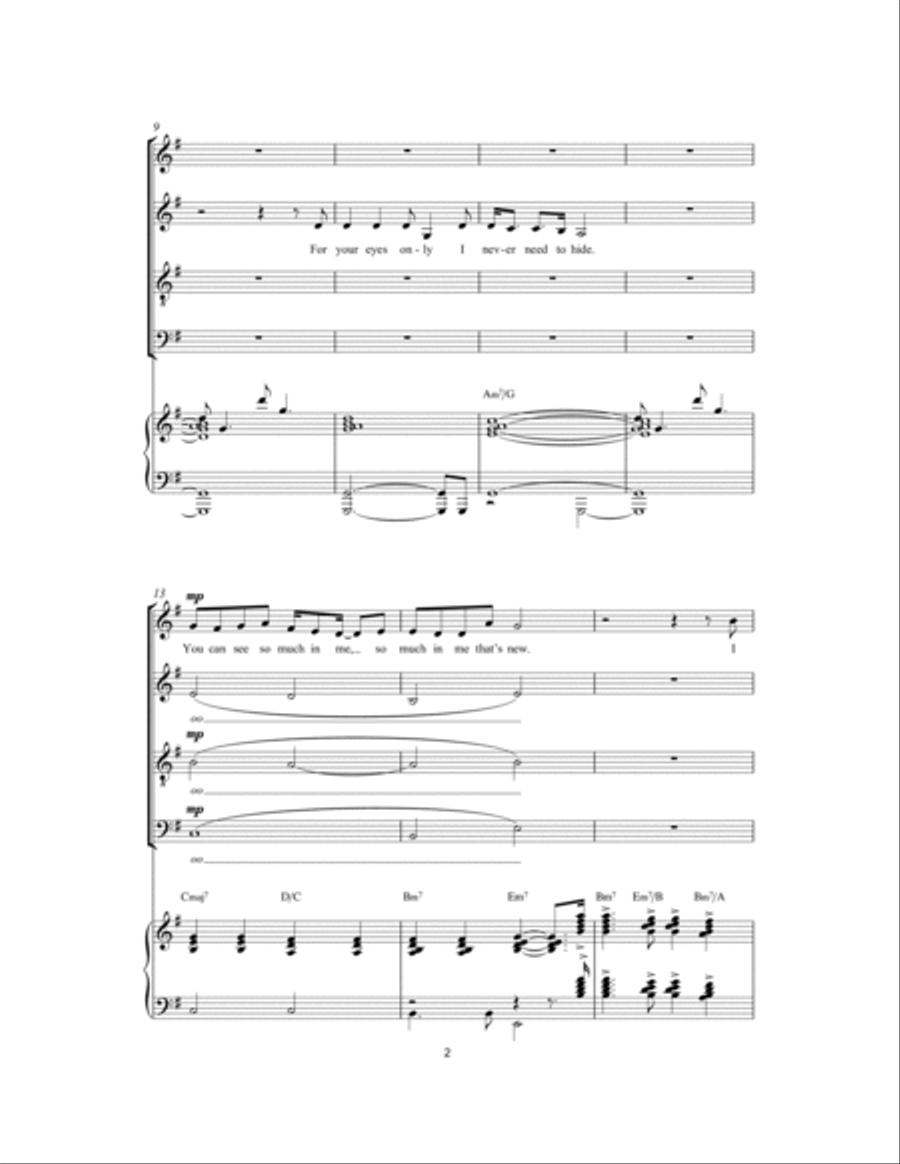 For Your Eyes Only Choir scores gallery preview page 2