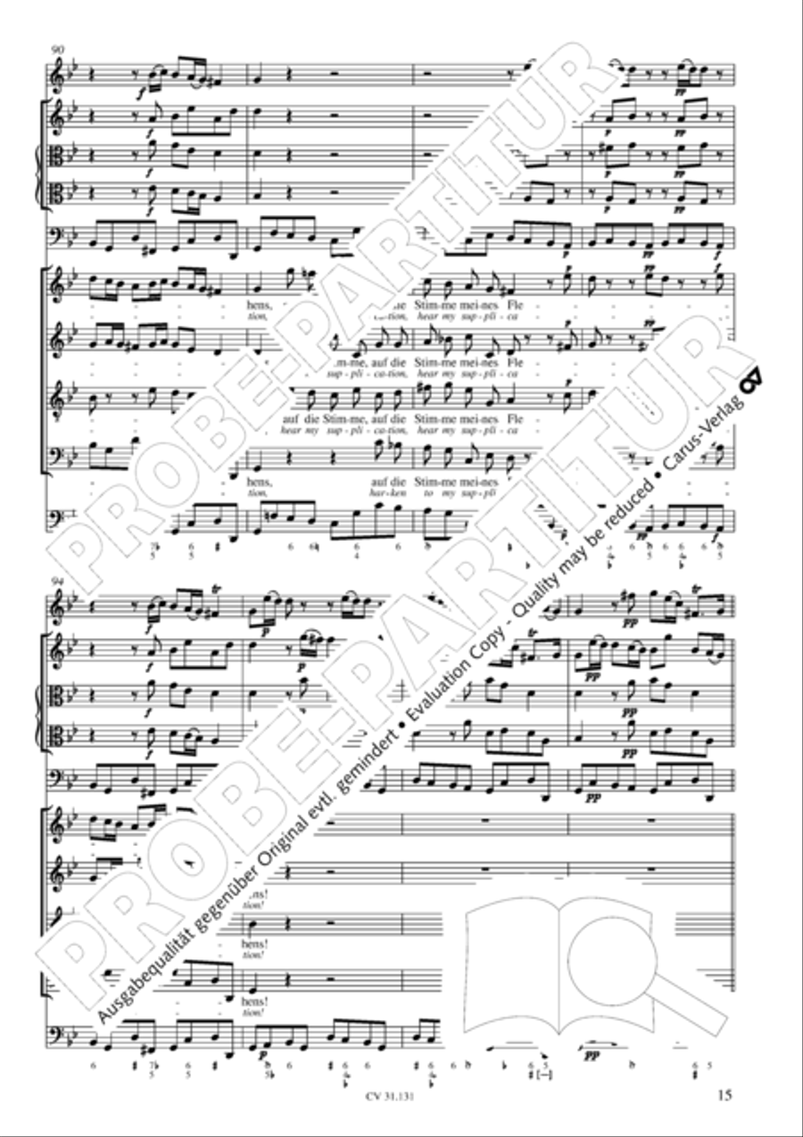 Form the deep, Lord, cried I, Lord, to Thee (Aus der Tiefe rufe ich, Herr, zu dir) 4-Part scores gallery preview page 16