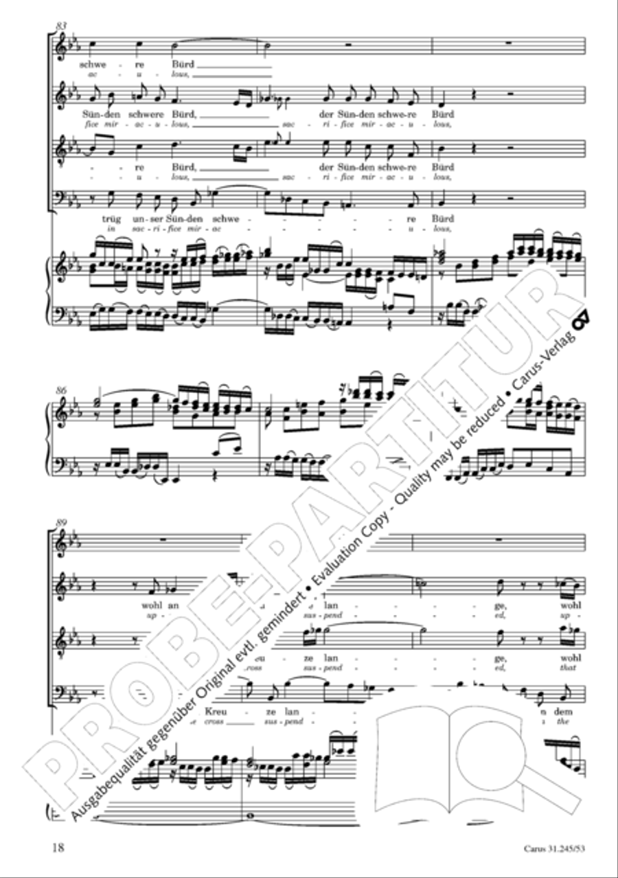St. John Passion (Johannes-Passion) 4-Part scores gallery preview page 19